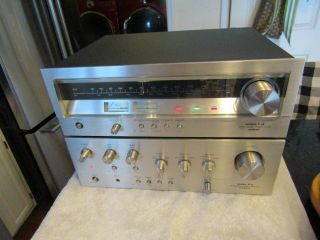 Vintage Onkyo A - 5 Integrated Amplifier & T - 4 Am Fm Servo Locked Stereo Tuner