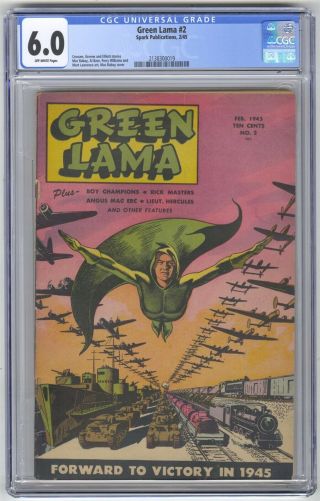 Green Llama 2 Cgc 6.  0 Vintage Spark Comic Lt.  Hercules,  Boy Champions Gold 10c