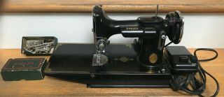 Vintage 1949 Singer 221 Featherweight Sewing Machine Simanco Af490899