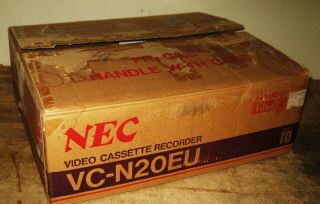 Vintage Nec Vc - N20eu Video Cassette Recorder Beta Format W/ Remote And Box