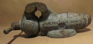 Vintage Wilton Bullet Vise No.  4 4 " Jaws Stationary Base