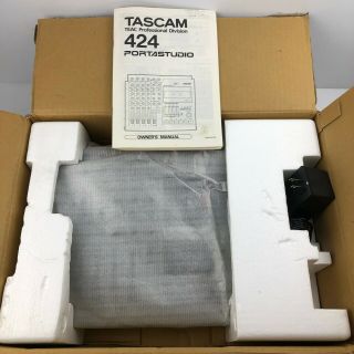 TASCAM 424 Portastudio Vintage 4 Track Recorder W/ Power Supply 3