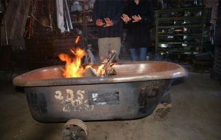 Vintage Hershey Chocolate Bathtub Tub - Winter Outdoor Fire Pit Cooler Planter