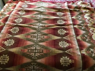 Vintage Pendleton Wool Blanket With Fringe,  Colors,  Southwestern