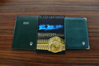 100 Authentic Vintage Rolex 16758 18k Gmt Master Accessories W/ Paper 2
