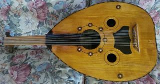 Vintage Arabic Middle Eastern Oud Lute Wooden Strings Musical Instrument