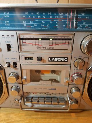 Lasonic TRC - 920 Jumbo Boombox Vintage Ghetto Blaster RADIO TAPE PLAYER AC/DC 2