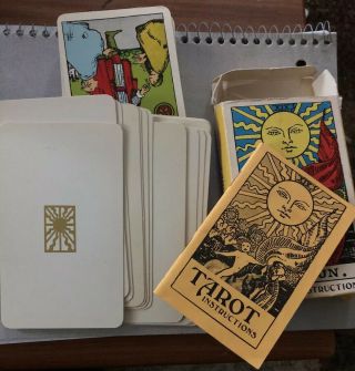 Vtg 1968 The Sun Tarot Cards Albano Waite Complete Instructions
