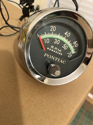 60s Vintage Pontiac Console Rpm Gauge - Maybe From 1962 Grand Prix