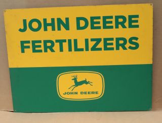 Vintage John Deere Fertilizer Sign Farm Tractor Feed