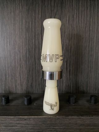 Jigged Vintage Rare RNT Ivory Acrylic MVP Duck Call 2