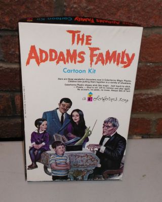 Vintage 1965 Filmways Tv Productions The Addams Family Cartoon Kit Colorforms