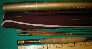 8949 1 - Vintage Heddon " Expert " Bamboo Fly Rod