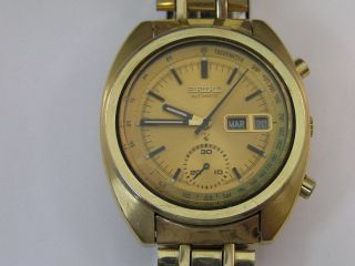 Vintage Seiko Chronograph Watch With Band 6139 - 6015
