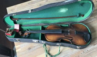 Vintage William Lewis & Son 2520 Viola Mittenwald Germany W/ Bow & Hard Case 16”