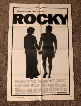 Rocky Vintage One Sheet Movie Poster Sylvester Stallone 1977
