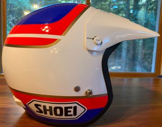 Vintage Shoei Open Face Motocross Helmet — Jeff Ward— Size Medium,  Like