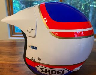 Vintage Shoei Open face Motocross Helmet — Jeff Ward— Size Medium,  Like 3