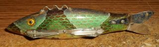 Early Heddon 4 Point Ice Spearing Fish Decoy/copperhead Snakeskin Finish/nice
