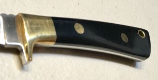 Vintage 1980’ Al Mar Seki Japan USA Fisher Dagger Knife Micarta Leather Sheath 3