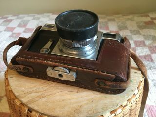 Vintage Contax Ikon Ii Camera W/ Carl Zeiss Jena Sonnar 5 Cm F/1.  5 Lens & Case
