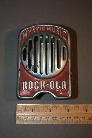 Vintage Mystic Music Rock - Ola Jukebox Faux Microphone Emblem