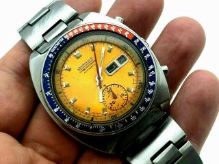 Sep 1976 Seiko Automatic Chronograph 6139 - 6002 Pepsi Pogue Engl.  Arabic Bracelet