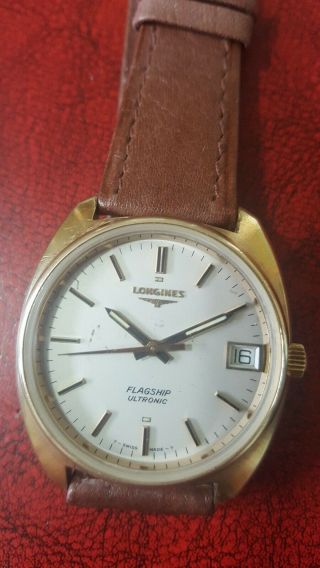 Very Rare Vintage Gents Longines Flagship Ultronic Tuning Fork Watch.