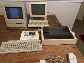 Vintage Apple 2c Complete With Printer Plus Macintosh 2 With Keyboard