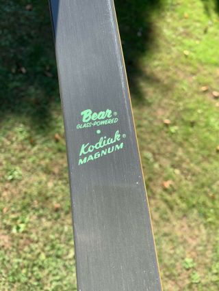 Vtg Fred Bear Glass Powered Kodiak Magnum 52” 50 Recurve Bow