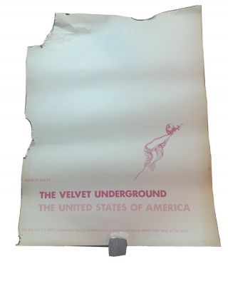1960s Boston Tea Party Concert Poster Velvet Underground