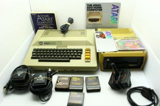 Vintage Atari 800 Home Computer W/ 810 Floppy Disk Drive,
