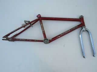 Bicycle Frame Vintage Red Line Mx - Ii 2 Mx2 Bmx Bike Old