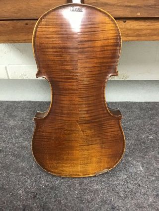 Old Antique Vintage Fried Aug Glass Violin