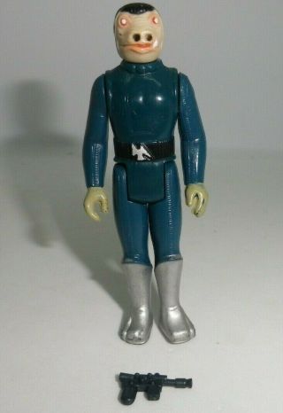 Vintage 1978 Star Wars Figure Blue Snaggletooth 100 Complete Toe Dent