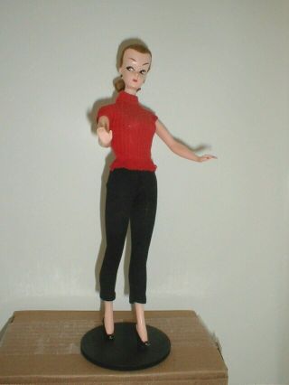 Vintage Bild Lilli Hong Kong Doll 11.  5 " Tall With Round Lilli Stand
