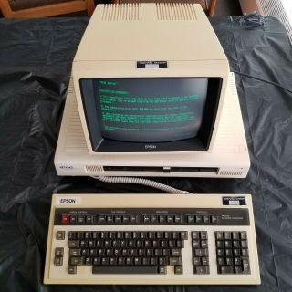 Vintage Epson Qx10 Cp/m Computer In Good Operable.  Approx 1983