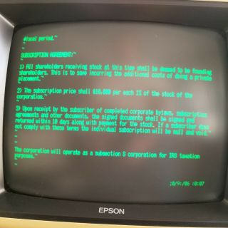 Vintage Epson qx10 CP/M computer in good operable.  Approx 1983 2