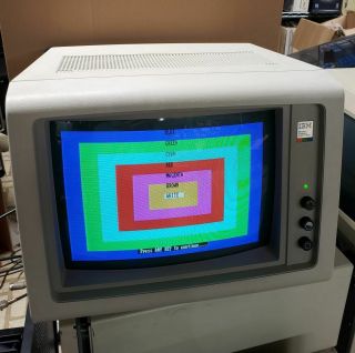 Vintage 1983 Ibm 5153 Cga Color Crt Monitor,  Well Preserved And Still