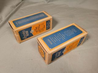 Matched Pair Vintage Cunningham CX - 345 Globe Tubes in Boxes & Strong 2