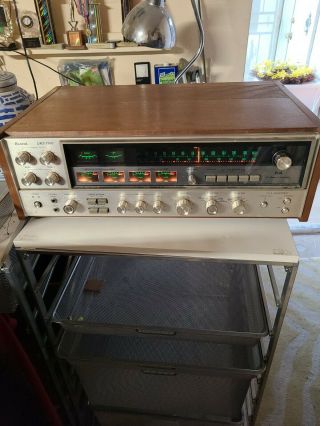 Sansui Qrx - 7500 Vintage Am/fm Stereo/quadrophonic Receiver Wood Cabinet