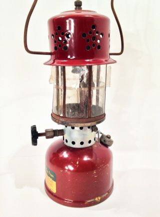 Vintage American Gas Machine Sun Flame 2570 Mica Globe Coleman Style AGM Lantern 3