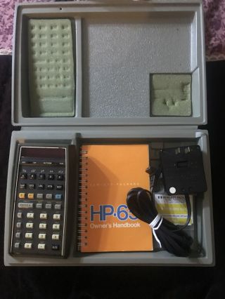 Hp 65 Scientific Calculator &card Number In Case Vintage