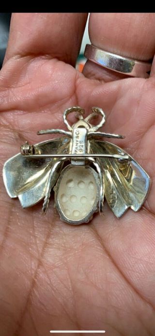 Tiffany & Co Gorgeous Vintage Unusual Bumble Bee Sterling Silver Pin Brooch 3