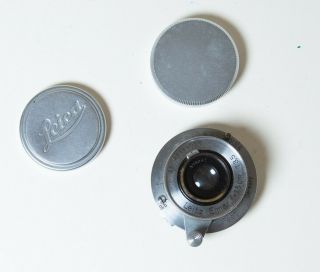 Vintage Leitz Leica Elmar 35mm (3,  5cm) F3.  5 Lens - M39 Screw Mount W/ Caps