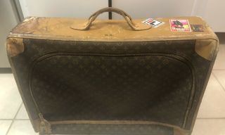 Large 29 " Authentic Vintage 70s Louis Vuitton Monogram Soft Suitcase Luggage