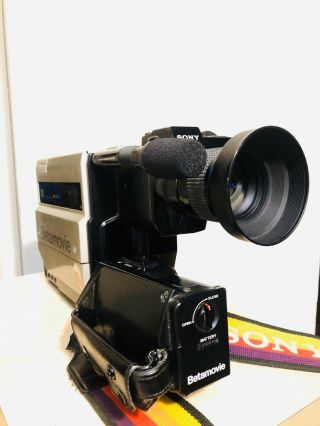 Sony BetaMovie BetaMax NTSC Camcorder Video Camera Vintage 1980 ' s with Hard Case 2