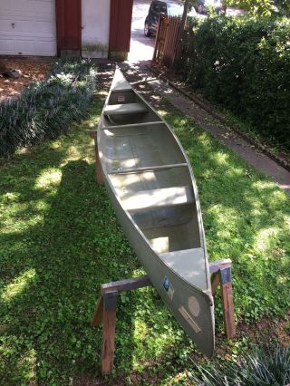 Vintage Lowe Line 15ft Aluminum Canoe Little Wear