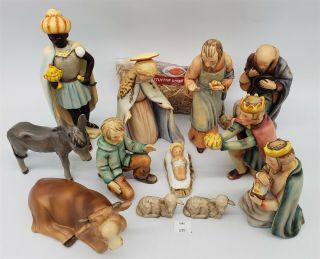 Thriftchi Vintage Mi Hummel 12 Piece Nativity Set Figures