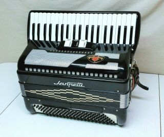 Vintage Jannetti Corona 120 Bass Accordion With Case Needs Some Repair